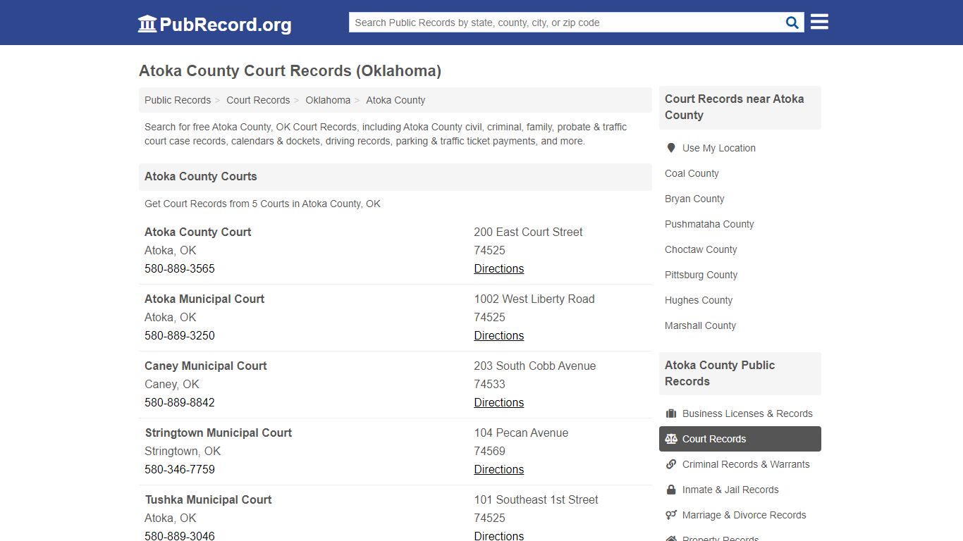 Free Atoka County Court Records (Oklahoma Court Records)